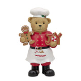 Bulk 4 Polyresin Xmas Bear Chef 26x14x41cm In Australia - Darrahopens