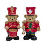Bulk 2 Polyresin Xmas Bear Nutcracker 25x17x44cm 26x22x46cm 2 Asst