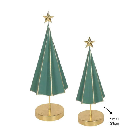Bulk 6 Metal Xmas Tree Decoration 11x31cm In Australia - Darrahopens