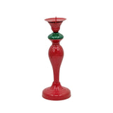 Bulk 6 Xmas Metal Red & Green Candle Holder 13.3x13.3x34.5cm In Australia - Darrahopens