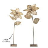 Bulk 4 Xmas Champagne Luxe Poinsettia Lrg 47x47x125cm In Australia - Darrahopens