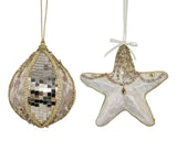 Bulk 24 Xmas Champagne Luxe Hanging Ornament 11.5/15cm 2 Asst In Australia - Darrahopens