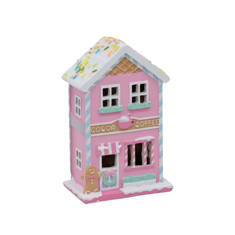 Bulk 6 Polyresin Xmas Pastel Cafe 11.5x7.5x18cm In Australia - Darrahopens
