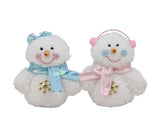 Bulk 16 Xmas Pastel Snowman 9x5x10cm 2 Asst In Australia - Darrahopens