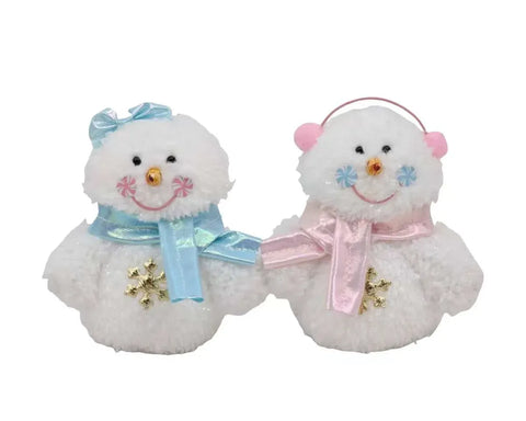 Bulk 16 Xmas Pastel Snowman 9x5x10cm 2 Asst In Australia - Darrahopens