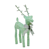 Bulk 4 Xmas Mint Iridescent Standing Reindeer 15x28x38cm In Australia - Darrahopens