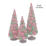 Bulk 6 Xmas Pink Iridescent Bauble Tree sml15x40cm In Australia - Darrahopens