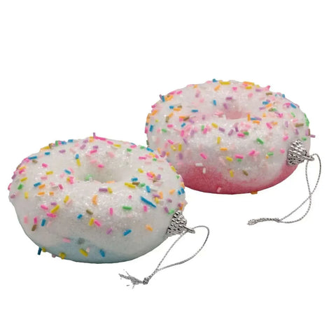 Bulk 24 Xmas Candycane Sprinkle Donut 9.5x4cm 2 Asst In Australia - Darrahopens
