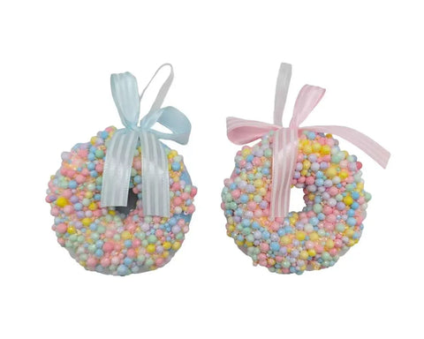 Bulk 24 Xmas Candycane Bow Donut Sml 9.5x4cm 2 Asst In Australia - Darrahopens