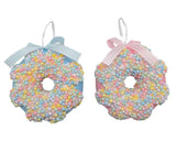 Bulk 24 Xmas Candycane Bow Donut Lrg 13x5cm 2 Asst