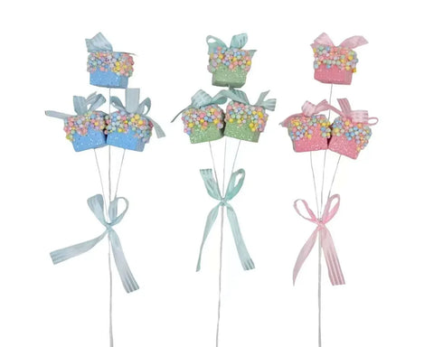 Bulk 24 Xmas Candycane Gift Box Pick 12x4x39cm 3 Asst In Australia - Darrahopens