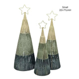 Bulk 6 Xmas Forest Green Paper Rope Tree Sml 20x71cm In Australia - Darrahopens