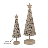 Bulk 4 Xmas Wooden Tree Sml 14.5x14.5x50cm In Australia - Darrahopens