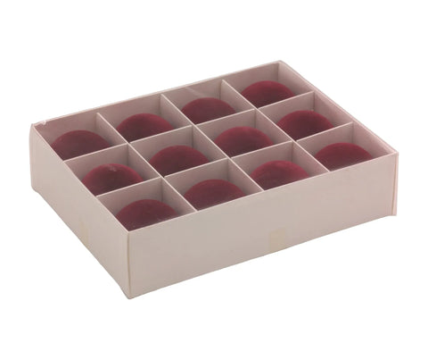 Bulk 12 Xmas Burgundy Velvet Ornament pk12 d6cm In Australia - Darrahopens