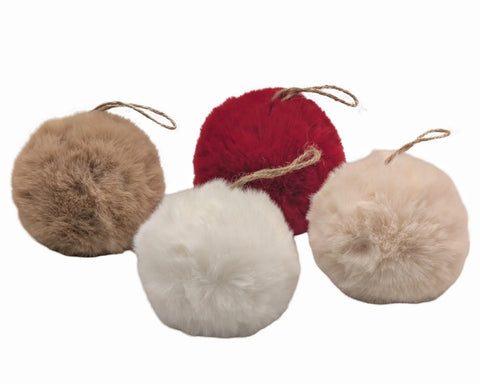 Bulk 24 Xmas Fabric Ball Hanger Lrg 13cm In Australia - Darrahopens