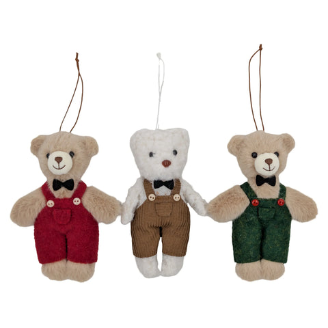 Bulk 24 Xmas Hanging Teddy Bear 12cm 3 Asst In Australia - Darrahopens