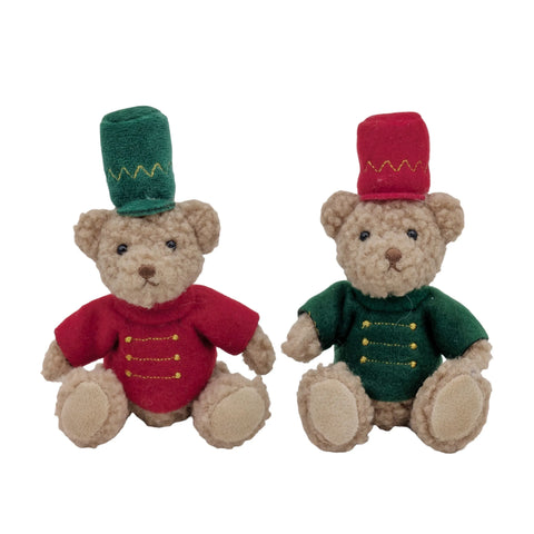 Bulk 24 Xmas Sitting Soldier Bear 12cm 2 Asst In Australia - Darrahopens