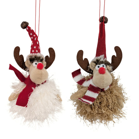 Bulk 24 Xmas Hanging Reindeer 17cm 2 Asst In Australia - Darrahopens