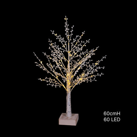 Bulk 4 Xmas Winter Berry Light Up Tree 60cm 60led In Australia - Darrahopens