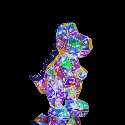 Bulk 8 Led Iridescent Tyrannosaur 7.6x14.6x15cm In Australia - Darrahopens