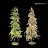 Bulk 8 Xmas Led Metallic Tinsel Tree 50cm 80led 2 Asst In Australia - Darrahopens