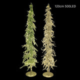 Bulk 2 Xmas Led Metallic Tinsel Tree 120cm 500led 2 Asst In Australia - Darrahopens