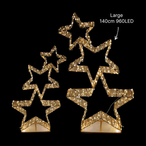 Xmas Led Stacked Star 140cm 960led In Australia - Darrahopens