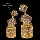 Xmas Led Stacked Gift Box Round 68cm 350led