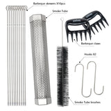 ASMOKE Essential Smart Portable Wood Pellet Grill & Pitmaster Accessory Bundle - Includes 10x Skewers, Heavy-Duty Meat Claws, Smoke Tube & 20lb Applewood Pellets