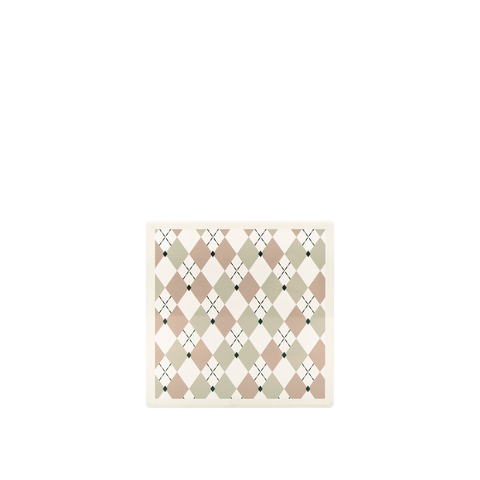 Cassette Checkboard Coaster white