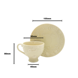 Faubourg Rose Embossed Cup and Saucer - 250ml