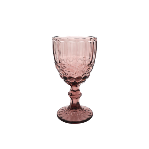 Faubourg Embossed Wine Glass - 310ml purple