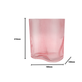 Suzhou Curved Vase Small Pink