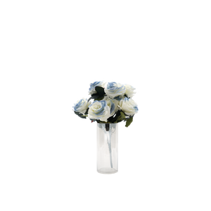 Faux Rose Bouquet Stem blue