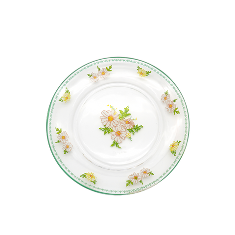 Bouquet Glass Flat Plate blue