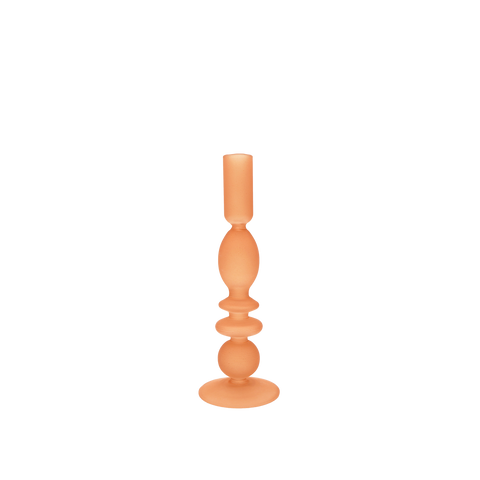 Ice Land Matte Glass Candle Holder orange