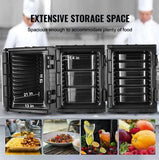 VEVOR 90L Insulated Food Pan Carrier Front Load Warmer Catering Box Stackable