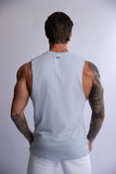 HARD HITTERS MEN'S CREW COTTON TANK STEEL BLUE X-LARGE