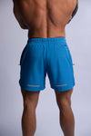 HARD HITTERS MEN'S PRO-TECH PERFORMANCE SHORTS MYOKONOS BLUE MEDIUM