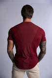 HARD HITTERS RAGLAN CREW TEE BURGUNDY SMALL