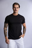 HARD HITTERS SLIM FIT COTTON TEE BLACK MEDIUM