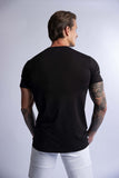 HARD HITTERS SLIM FIT COTTON TEE BLACK SMALL