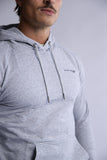 HARD HITTERS SLIM FIT TERRY HOODIE GREY LARGE