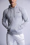 HARD HITTERS SLIM FIT TERRY HOODIE GREY LARGE