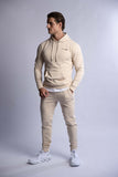 SLIM FIT TERRY JOGGERS BEIGE LARGE