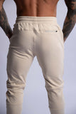 SLIM FIT TERRY JOGGERS BEIGE X-LARGE