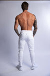 SLIM FIT TERRY JOGGERS WHITE SMALL