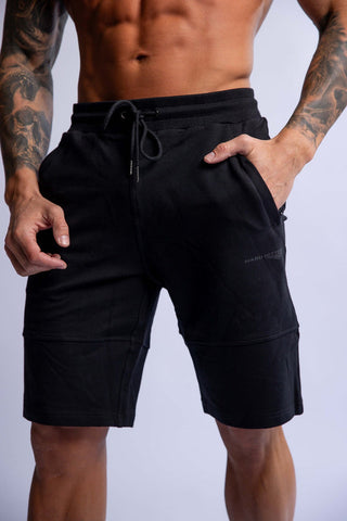 SLIM FIT TERRY SHORTS BLACK LARGE