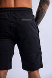 SLIM FIT TERRY SHORTS BLACK LARGE