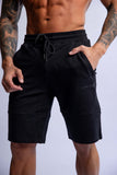 SLIM FIT TERRY SHORTS BLACK MEDIUM